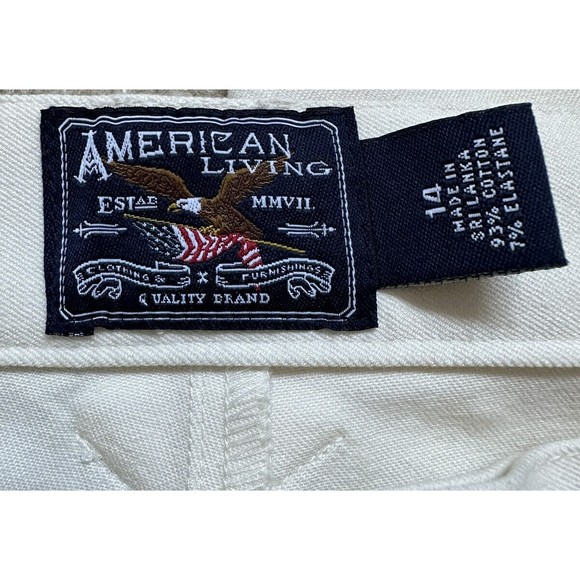 American Living White Cotton Stretch Dress Pants Slacks Women's 14 New~$65 MSRP - Picture 3 of 5